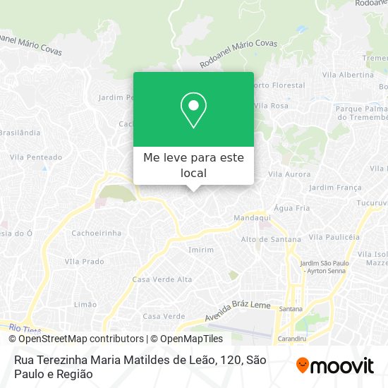 Rua Terezinha Maria Matildes de Leão, 120 mapa