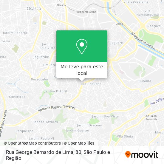 Rua George Bernardo de Lima, 80 mapa