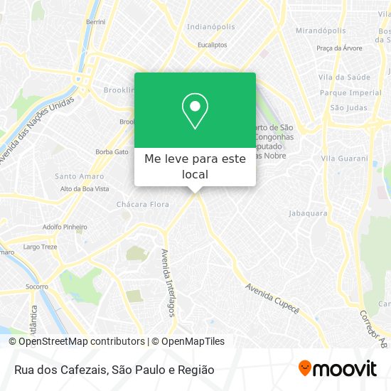 Rua dos Cafezais mapa