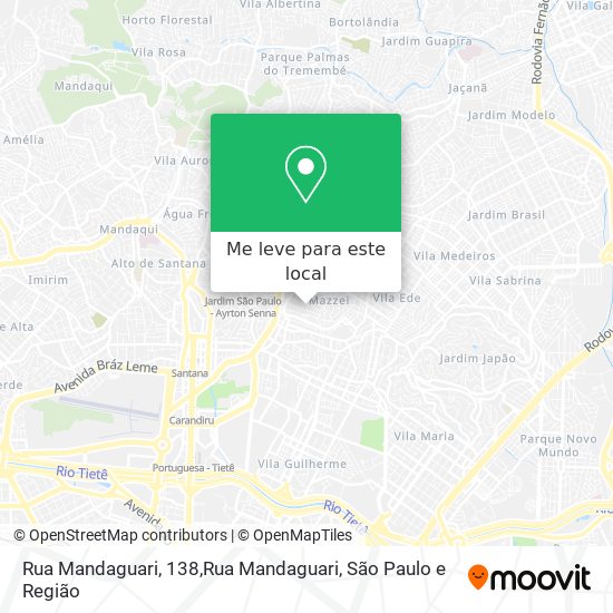 Rua Mandaguari, 138,Rua Mandaguari mapa