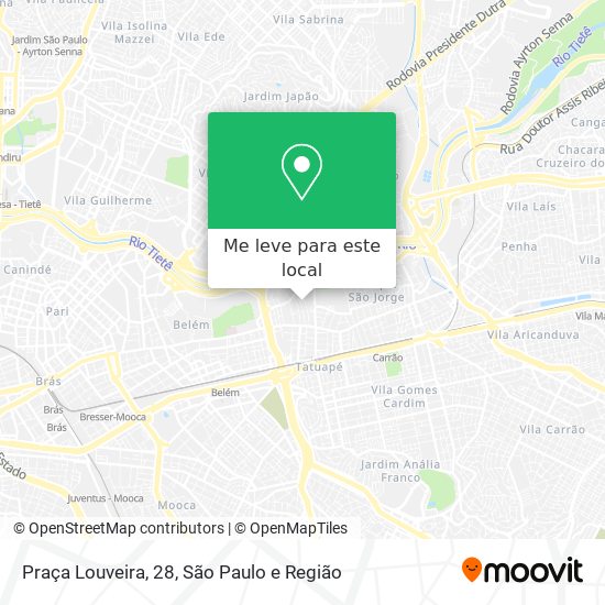 Praça Louveira, 28 mapa