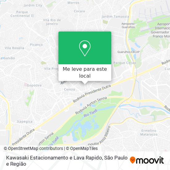 Kawasaki Estacionamento e Lava Rapido mapa