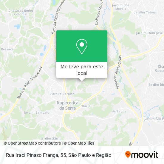 Rua Iraci Pinazo França, 55 mapa