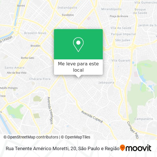 Rua Tenente Américo Moretti, 20 mapa