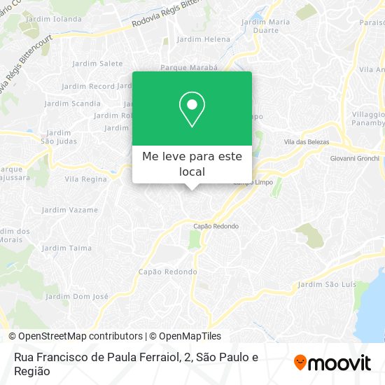 Rua Francisco de Paula Ferraiol, 2 mapa