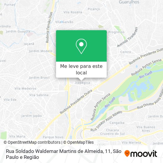 Rua Soldado Waldemar Martins de Almeida, 11 mapa