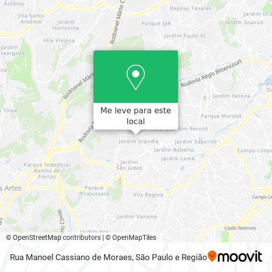 Rua Manoel Cassiano de Moraes mapa