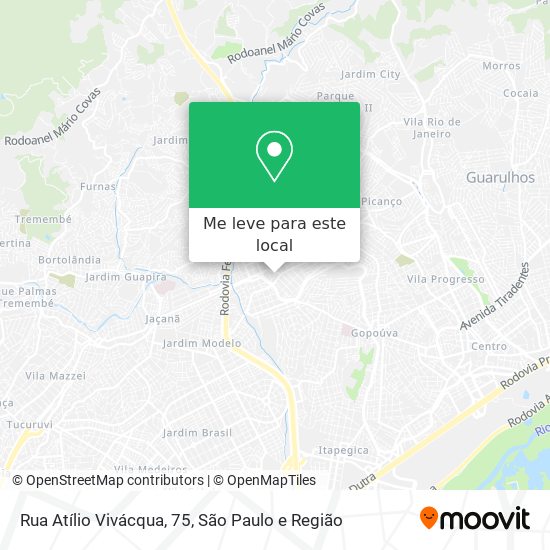 Rua Atílio Vivácqua, 75 mapa