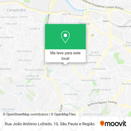 Rua João Antônio Lofredo, 10 mapa