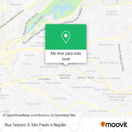 Rua Tequici, 3 mapa