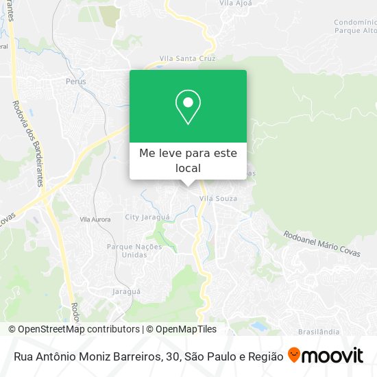 Rua Antônio Moniz Barreiros, 30 mapa