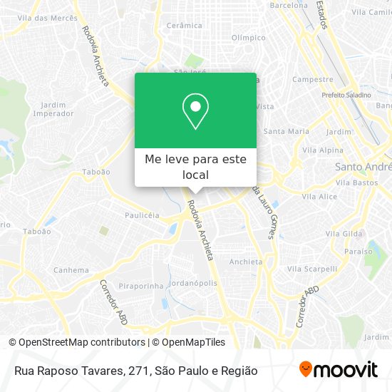 Rua Raposo Tavares, 271 mapa