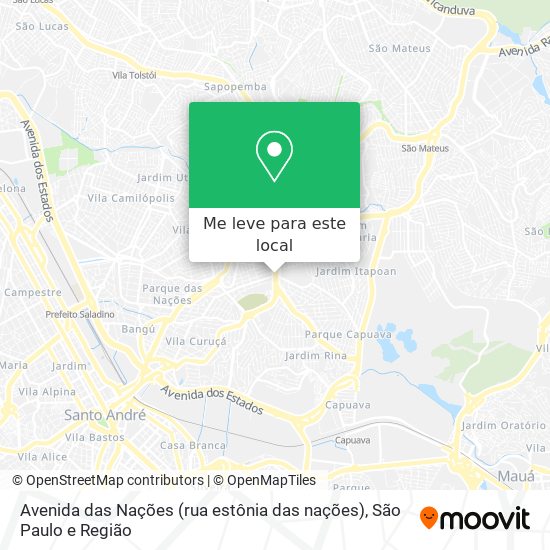 Avenida das Nações (rua estônia das nações) mapa