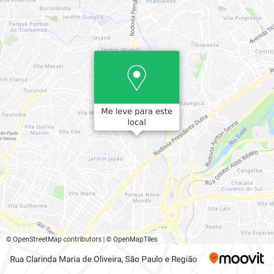 Rua Clarinda Maria de Oliveira mapa