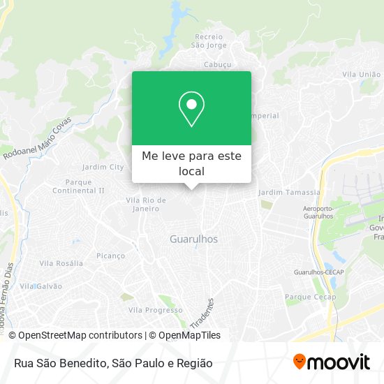 Rua São Benedito mapa