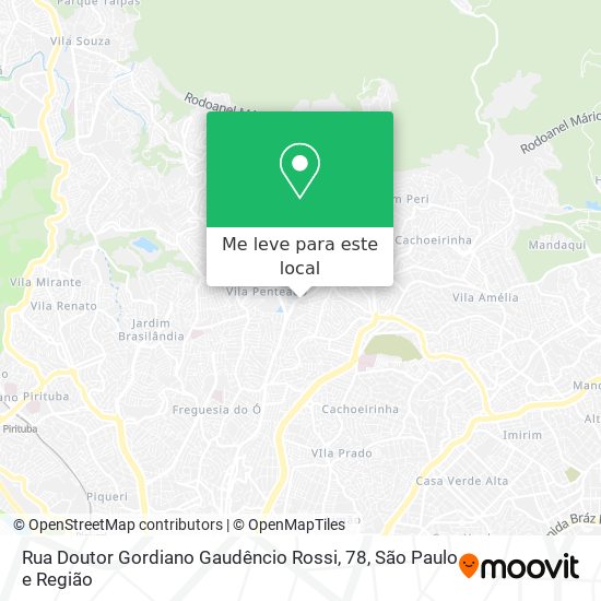 Rua Doutor Gordiano Gaudêncio Rossi, 78 mapa