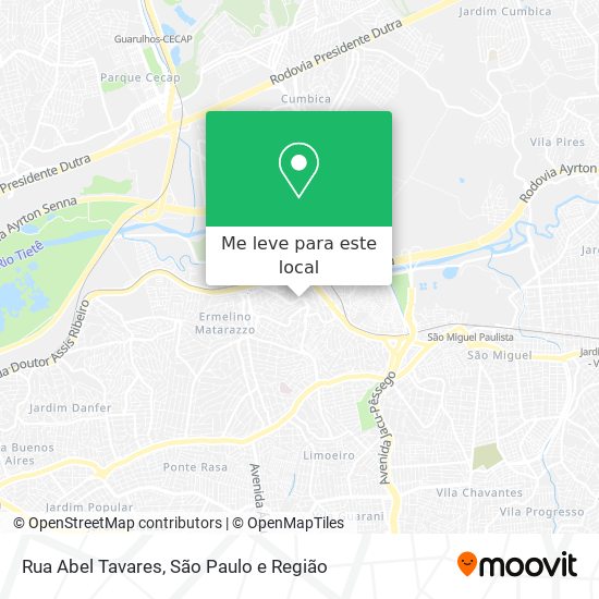 Rua Abel Tavares mapa