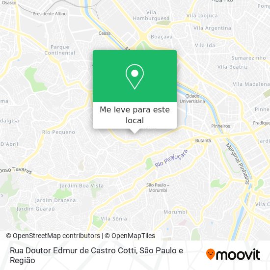 Rua Doutor Edmur de Castro Cotti mapa