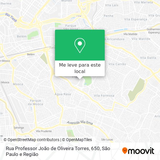 Rua Professor João de Oliveira Torres, 650 mapa