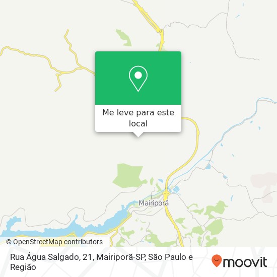 Rua Água Salgado, 21, Mairiporã-SP mapa