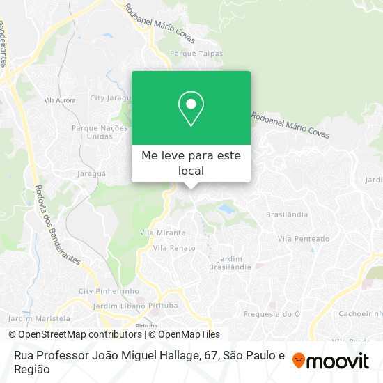 Rua Professor João Miguel Hallage, 67 mapa