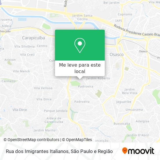 Rua dos Imigrantes Italianos mapa