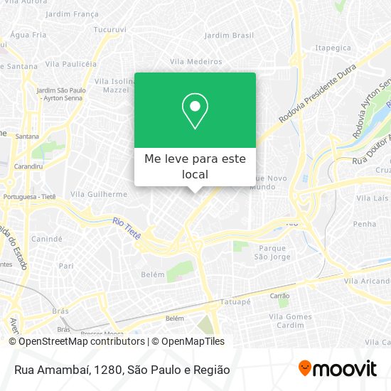 Rua Amambaí, 1280 mapa