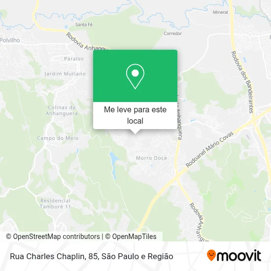 Rua Charles Chaplin, 85 mapa