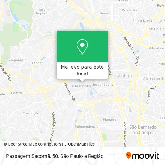 Passagem Sacomã, 50 mapa
