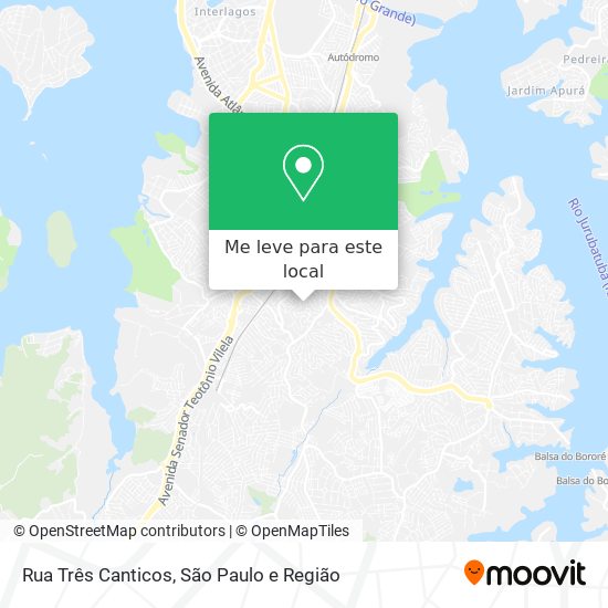 Rua Três Canticos mapa