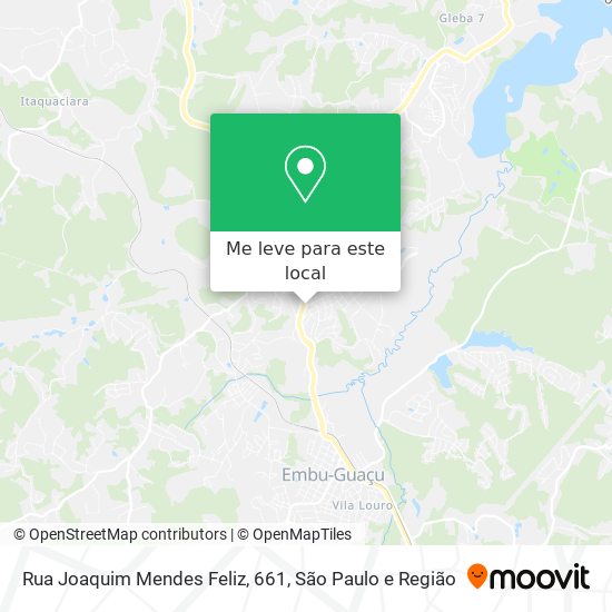 Rua Joaquim Mendes Feliz, 661 mapa