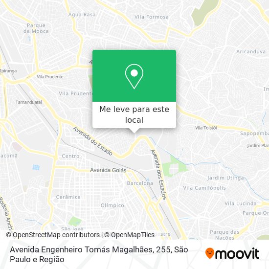 Avenida Engenheiro Tomás Magalhães, 255 mapa