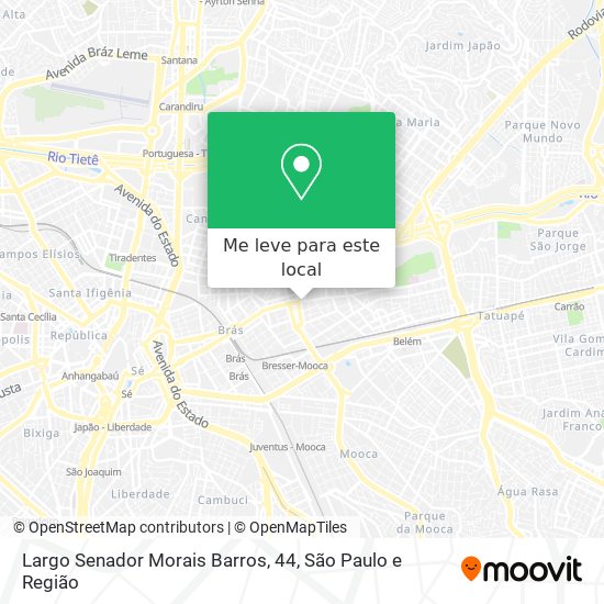 Largo Senador Morais Barros, 44 mapa