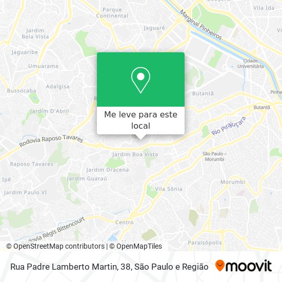 Rua Padre Lamberto Martin, 38 mapa