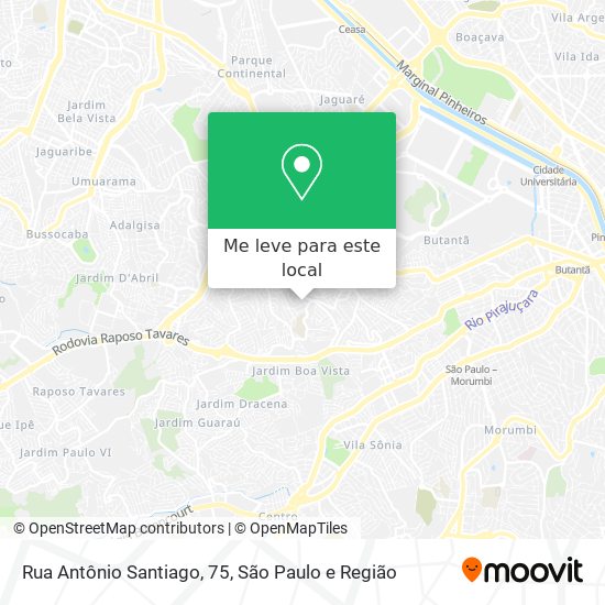 Rua Antônio Santiago, 75 mapa