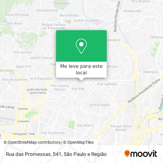 Rua das Promessas, 541 mapa