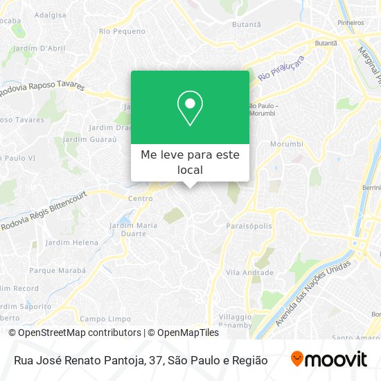 Rua José Renato Pantoja, 37 mapa