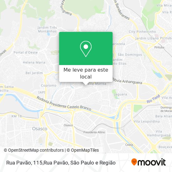 Rua Pavão, 115,Rua Pavão mapa