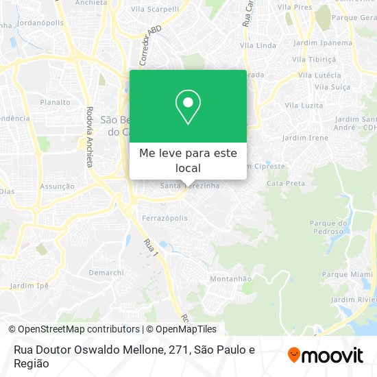 Rua Doutor Oswaldo Mellone, 271 mapa
