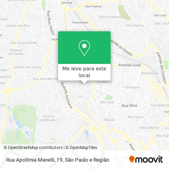 Rua Apolônia Manelli, 19 mapa