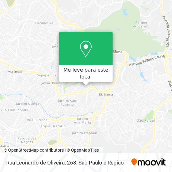 Rua Leonardo de Oliveira, 268 mapa