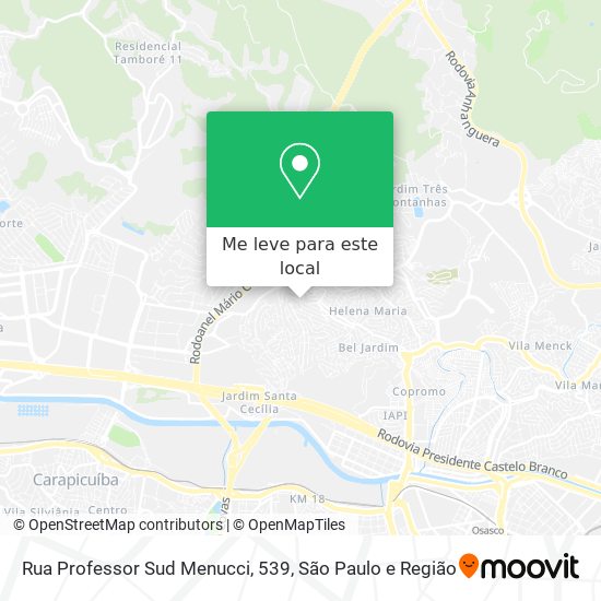 Rua Professor Sud Menucci, 539 mapa