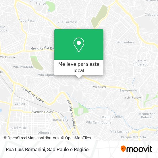 Rua Luís Romanini mapa