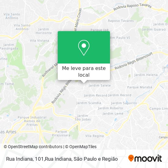 Rua Indiana, 101,Rua Indiana mapa