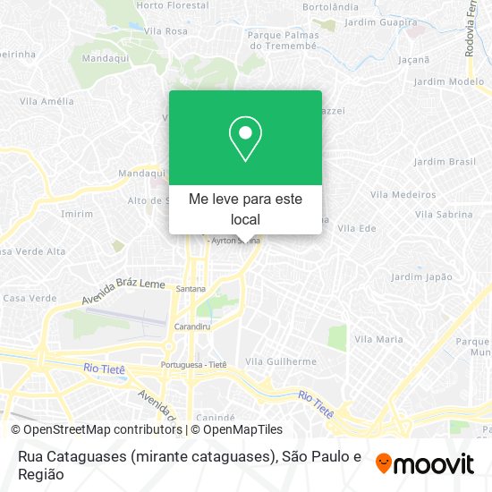 Rua Cataguases (mirante cataguases) mapa