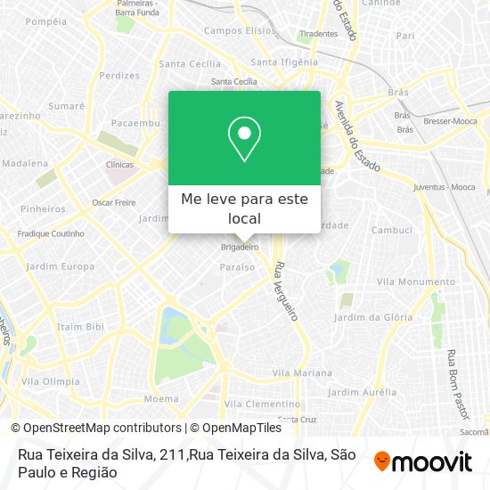 Rua Teixeira da Silva, 211,Rua Teixeira da Silva mapa
