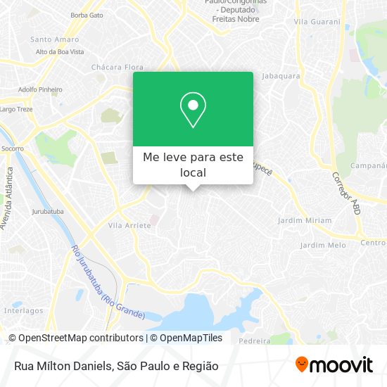 Rua Mílton Daniels mapa