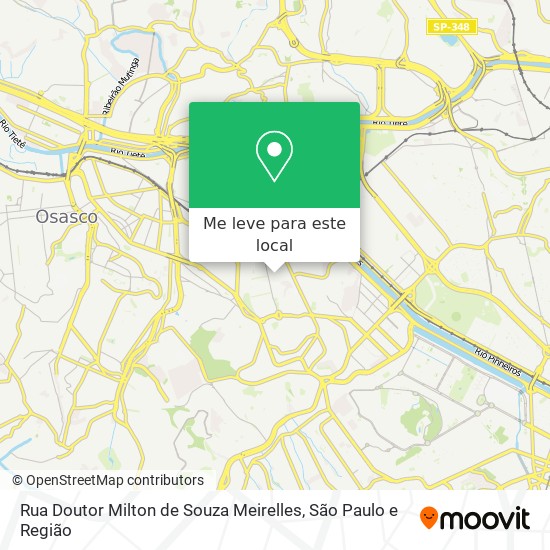 Rua Doutor Milton de Souza Meirelles mapa