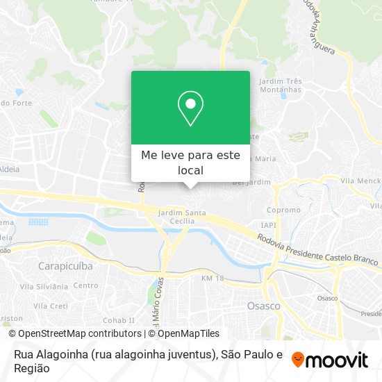 Rua Alagoinha (rua alagoinha juventus) mapa