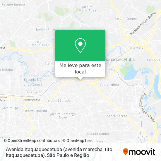Avenida Itaquaquecetuba (avenida marechal tito itaquaquecetuba) mapa